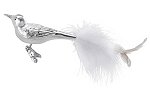 White Feathers Clip-on<br>Inge-glas Bird Ornament